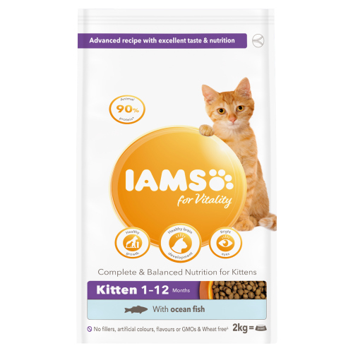 IAMS ADVANCED NUTRITION KITTEN DRY CAT FOOD OCEAN FISH 2KG
