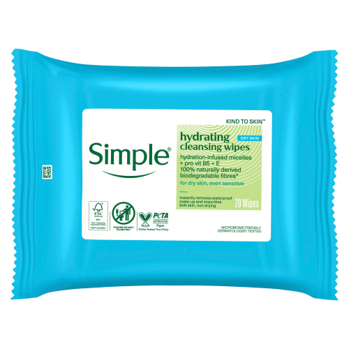 SIMPLE FACE WIPES BIO KTS MICELLAR 20PC
