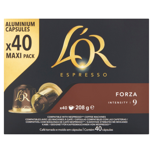 L'OR ESPRESSO FORZA COFFEE PODS 40S