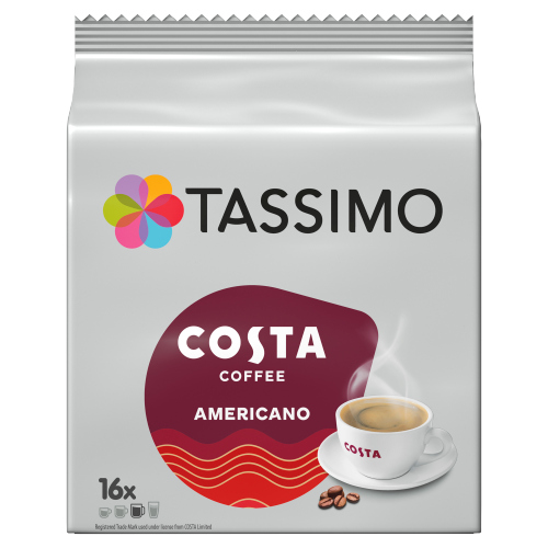 TASSIMO COSTA AMERICANO COFFEE PODS 16S