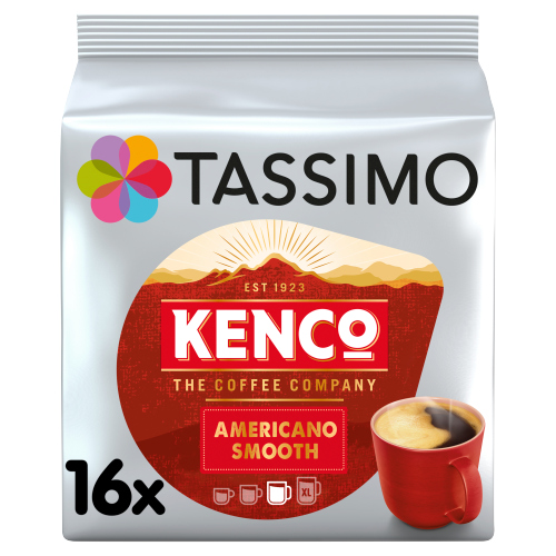 TASSIMO KENCO AMERICANO SMOOTH COFFEE PODS 16S