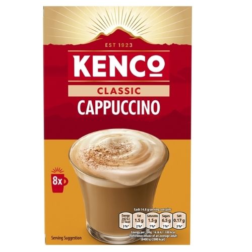 KENCO CAPPUCCINO INSTANT COFFEE SACHETS 8X14.8G (118.4G)