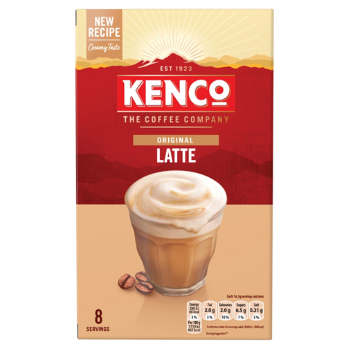 KENCO LATTE INSTANT COFFEE SACHETS 8X16.3G (130.4G)