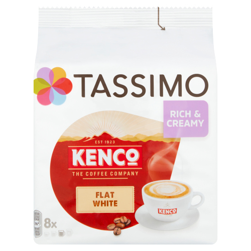 TASSIMO KENCO FLAT WHITE COFFEE PODS 8S