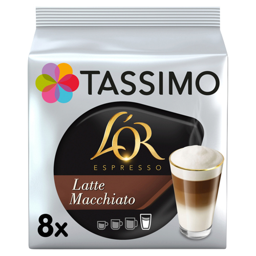 TASSIMO L'OR LATTE MACCHIATO COFFEE PODS 8S