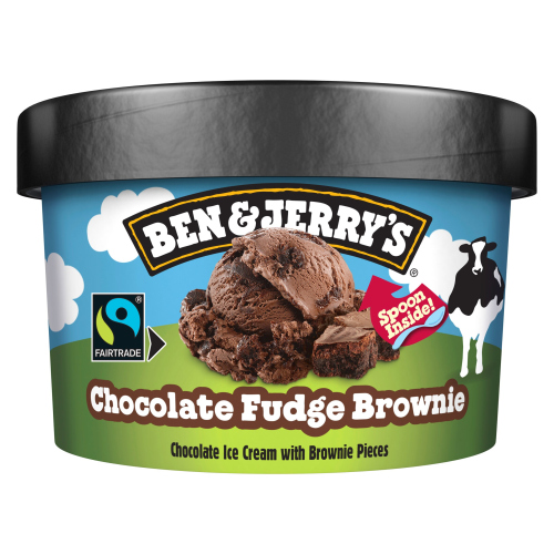 BEN & JERRY'S  ICE CREAM TUB CHOCOLATE FUDGE BROWNIE 100ML