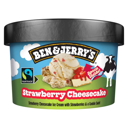 BEN & JERRY'S  ICE CREAM STRAWBERRY CHEESECAKE 100ML