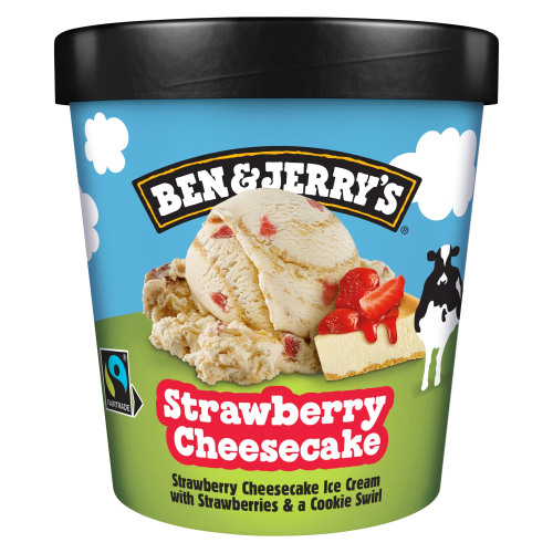 BEN & JERRY'S  ICE CREAM STRAWBERRY CHEESECAKE 465 ML