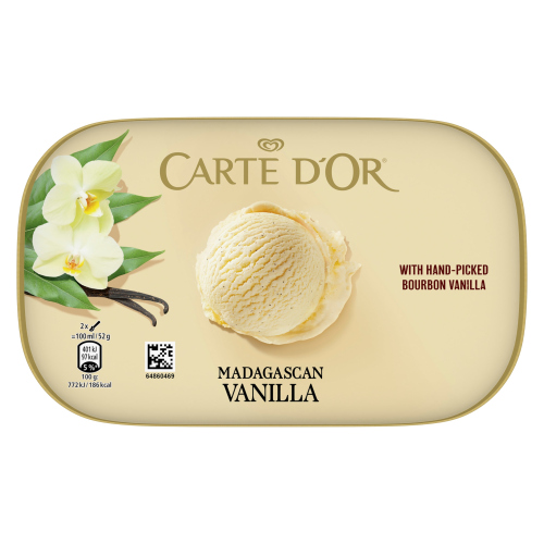 CARTE D'OR ICE CREAM TUB MADAGASCAN VANILLA 900 ML