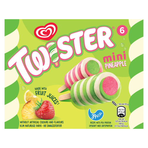 TWISTER MINI PINEAPPLE ICE LOLLY 6X 50ML