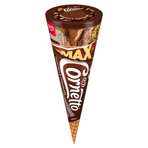 CORNETTO MAX HAZELNUT & CHOCOLATE ICE CREAM CONE 115ML