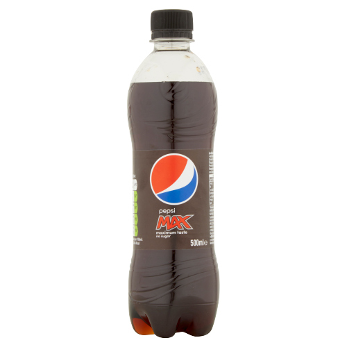PEPSI MAX NO SUGAR COLA BOTTLE PET 500ML