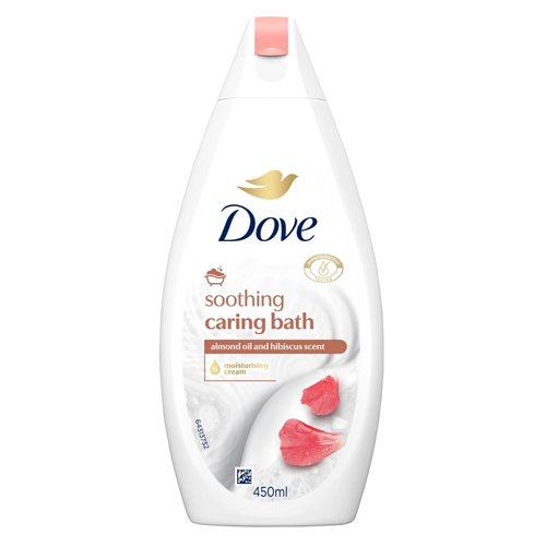 DOVE CARING BATH ALMOND OIL & HIBISCUS SCENT 450ML