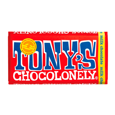 TONY'S CHOCOLONELY MILK CHOCOLATE BLOCK 180G