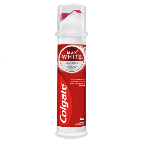 COLGATE TOOTHPASTE PUMP MAX WHITE LUMINOUS 100ML