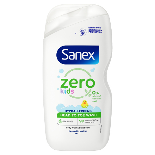 SANEX BATH FOAM ZERO% HYPOALLERGENIC KIDS 450ML