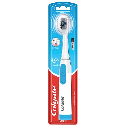 COLGATE TOOTHBRUSH 360 BATTERY FLOSS TIP 6PK