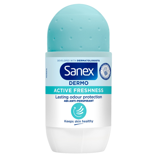 SANEX DEODORANT ROLL ON ACTIVE FRESH 50ML