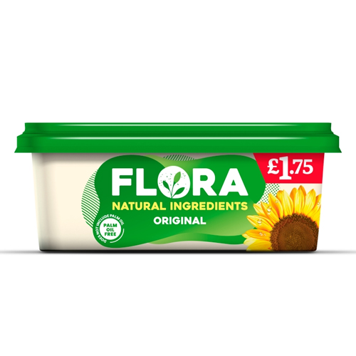 FLORA ORIGINAL SPREAD WITH NATURAL INGREDIENTS PMP £1.75 250G