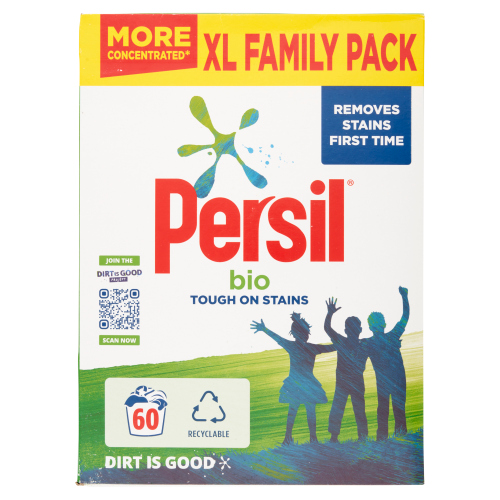 PERSIL WASHING POWDER XL FAMILY PACK BIO 60 WASHES 3KG