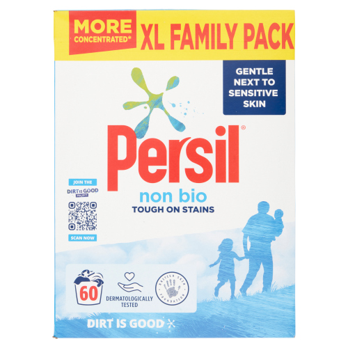 PERSIL WASHING POWDER XL FAMILY PACK NON BIO 60 WASHES 3KG