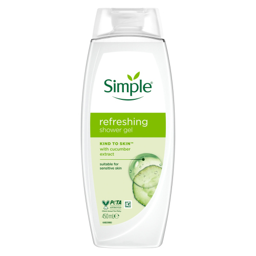SIMPLE KIND TO SKIN SHOWER GEL REFRESHING 450ML