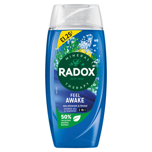 RADOX SHOWER GEL FEEL AWAKE PMP £1.25 225ML