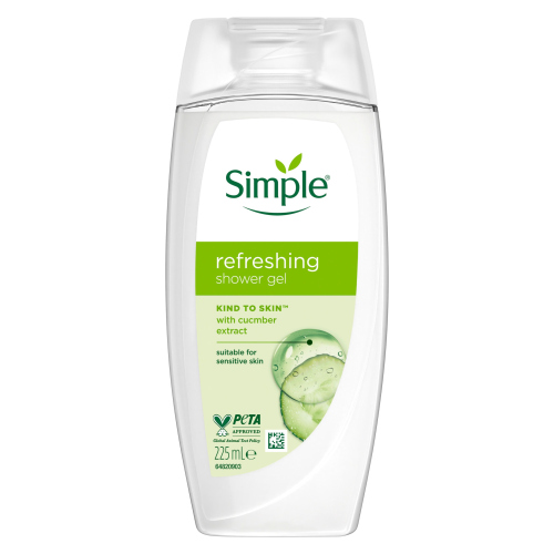 SIMPLE SHOWER GEL REFRESHING 225ML