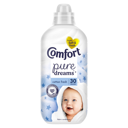 COMFORT FABRIC CONDITIONER PURE DREAMS COTTON FRESH 30 WASHES 900ML