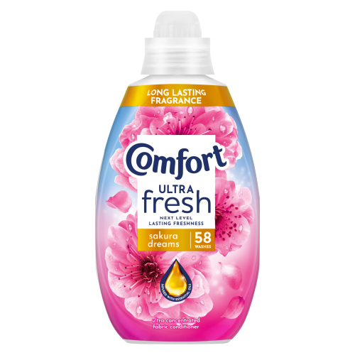 COMFORT ULTRA FRESH & PROTECT FABRIC CONDITIONER SAKURA DREAMS 58 WASHES 870ML