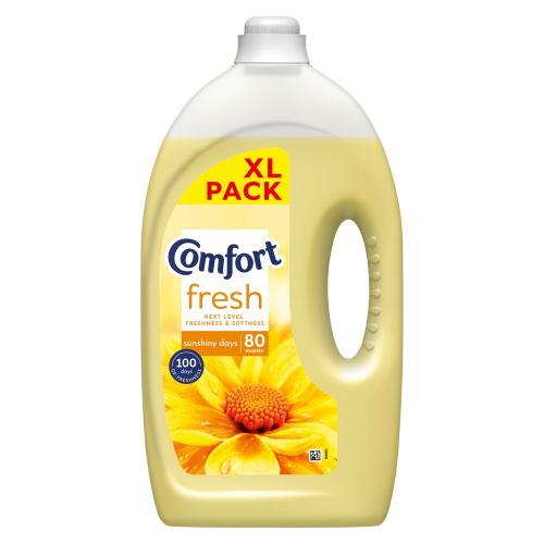 COMFORT FRESH FABRIC CONDITIONER SUNSHINY DAYS 80 WASHES 2.4L