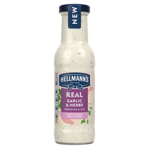 HELLMANN'S REAL GARLIC & HERB SALAD DRESSING & DIP 250 ML