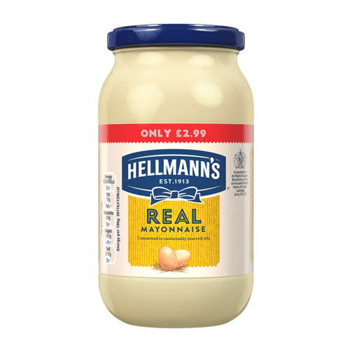 HELLMANN'S REAL MAYONNAISE JAR PMP £2.99 400G