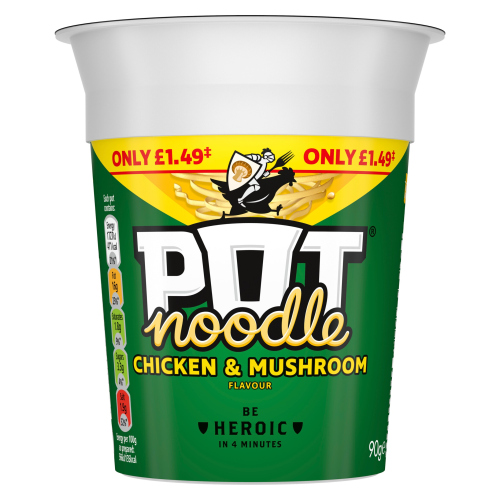 POT NOODLE CHICKEN & MUSHROOM PMP £1.49 90G