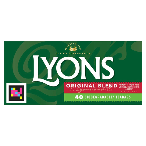 LYONS ORIGINAL BLEND 40 BIODEGRADABLE TEA BAGS 116G