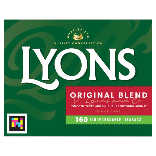 LYONS ORIGINAL BLEND 160 BIODEGRADABLE TEA BAGS 464G