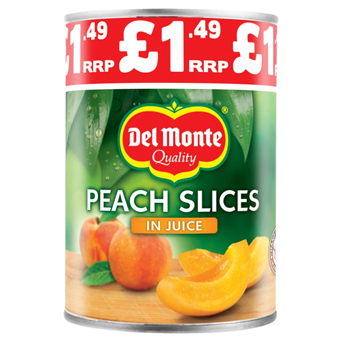 DEL MONTE PEACH SLICES IN JUICE PMP £1.49 415G