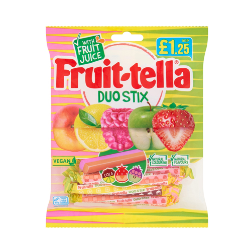 FRUIT-TELLA DUO STIX VEGAN PMP £1.25 135G