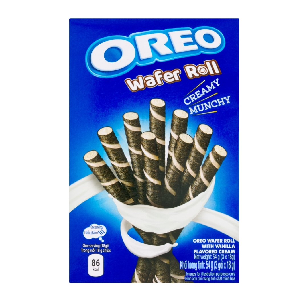 OREO WAFER ROLL WITH VANILLA FLAVOURED CREAM 54G