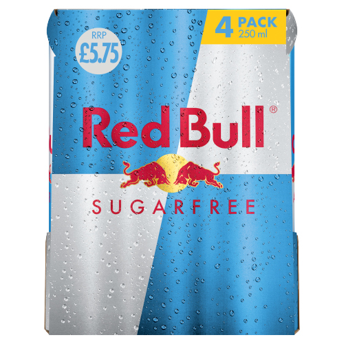 RED BULL ENERGY SUGARFREE 4PK CAN PMP £5.75 250ML