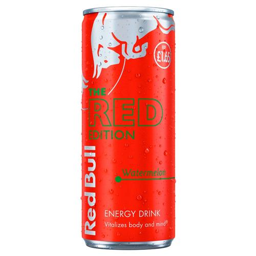 RED BULL ENERGY RED EDITION WATERMELON PMP £1.65 250ML