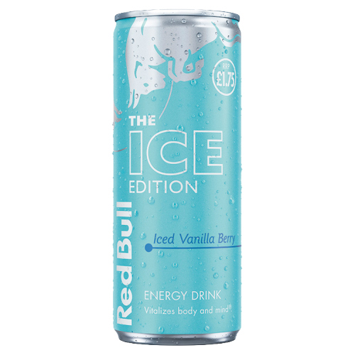 RED BULL ENERGY EDITION ICED VANILLA BERRY CAN PMP £1.75 250ML