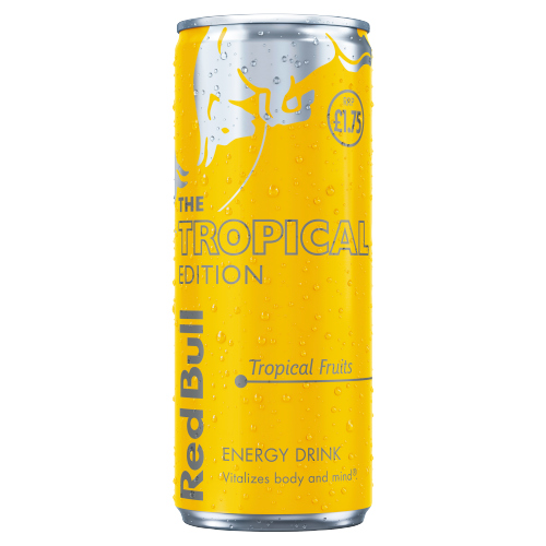 RED BULL ENERGY TROPICAL EDITION CAN PMP £1.75 250ML