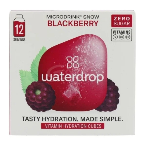 WATERDROP MICRODRINK VITAMIN HYDRATION CUBES BLACKBERRY FLAVOURS 12S