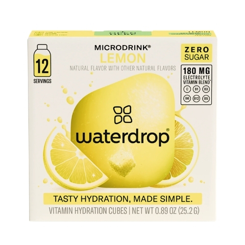 WATERDROP MICRODRINK FOCUS LEMON VITAMIN HYDRATION CUBES 25.2G