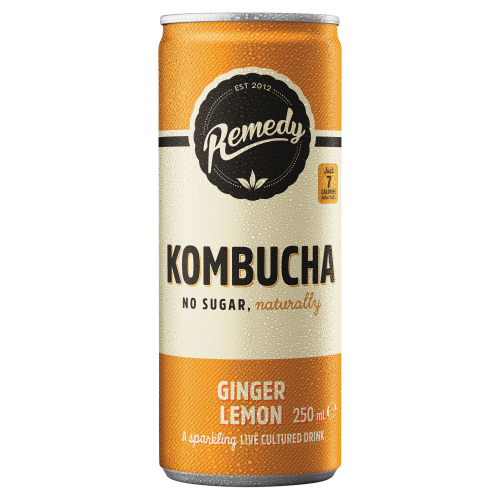 REMEDY KOMBUCHA GINGER LEMON 250ML