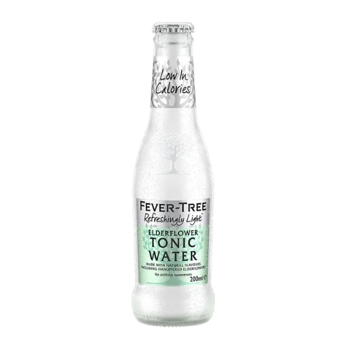 FEVER TREE LIGHT ELDERFLOWER TONIC GLASS 200ML