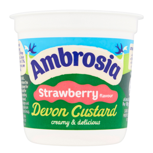 AMBROSIA STRAWBERRY FLAVOUR DEVON CUSTARD 150G