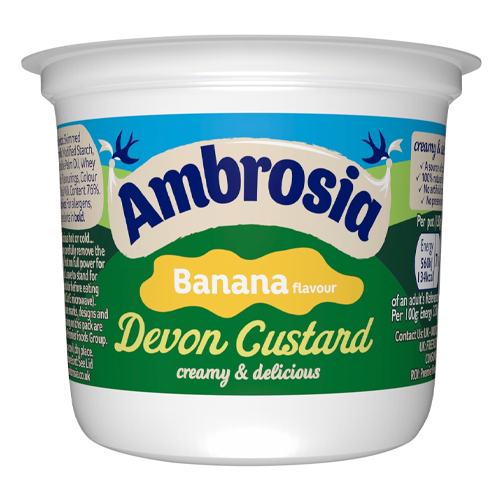 AMBROSIA BANANA FLAVOUR DEVON CUSTARD 150G