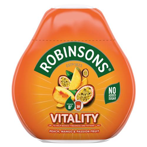 ROBINSONS VITALITY PEACH, MANGO & PASSION FRUIT ON-THE-GO 66ML